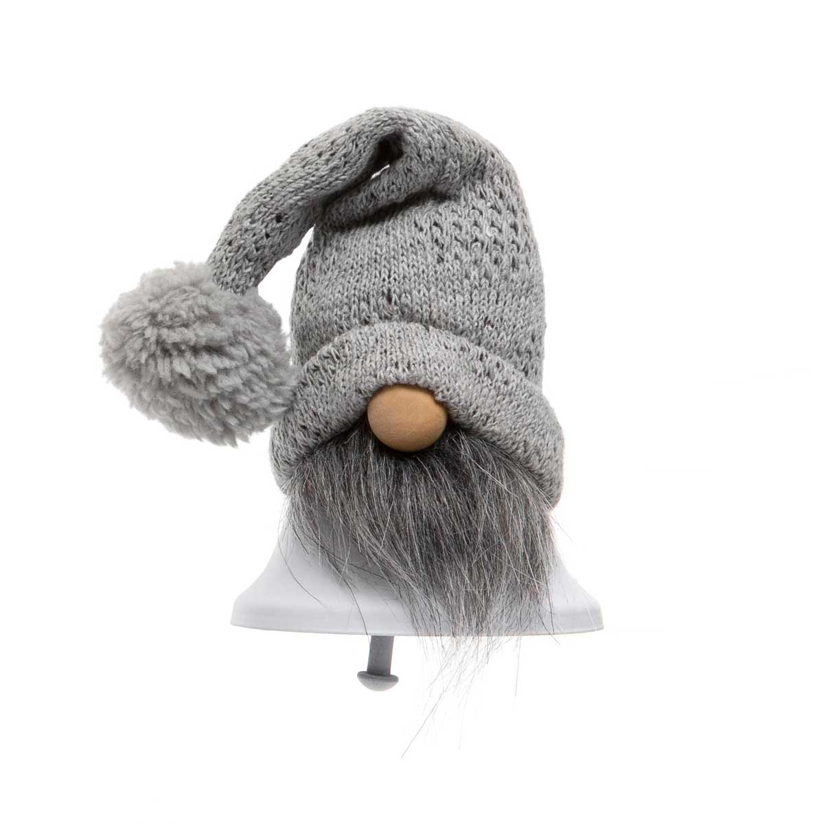 !HOLIDAY CHEER BELL GNOME LARGE GREY